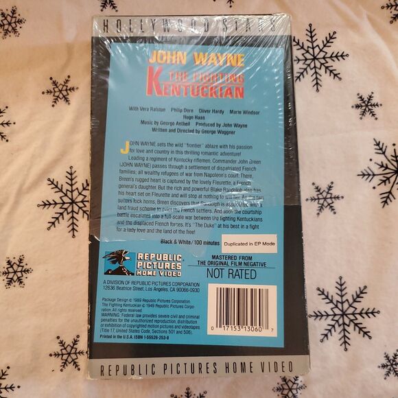 The Fighting Kentuckian VHS 1989 John Wayne Hollywood Stars - Picture 2 of 3